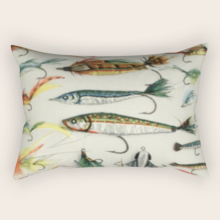 Fishing Lures Rectangular Pillow Gallery Image 1