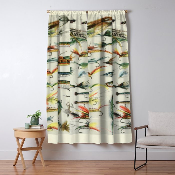 Fishing Lures Window Curtain Gallery Image 1