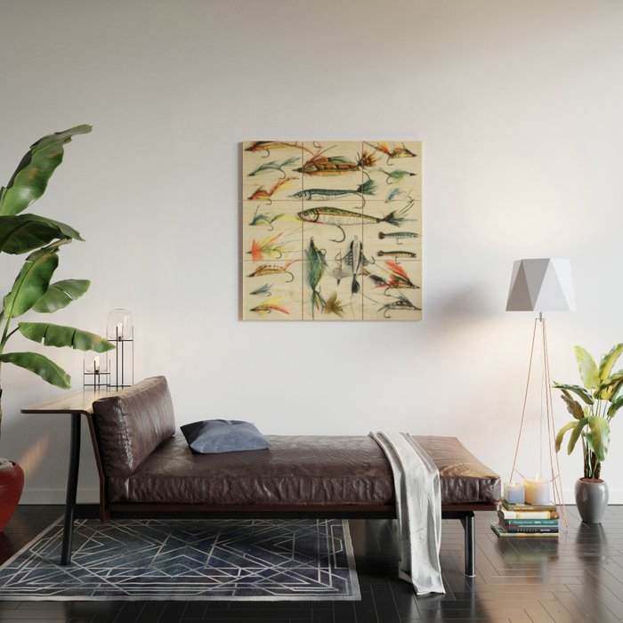 Fishing Lures Wood Wall Art Gallery Image 2