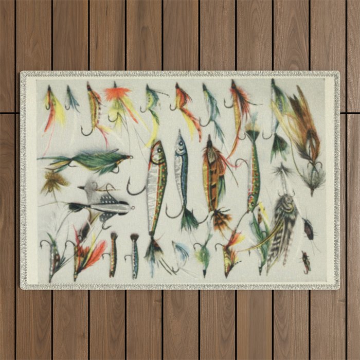 Fishing Lures Outdoor Rug Gallery Image 1