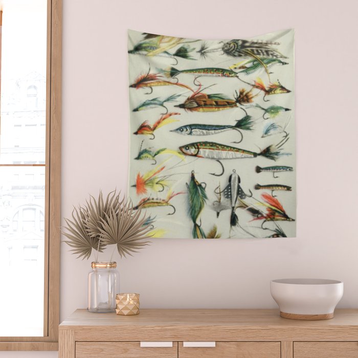 Fishing Lures Wall Tapestry Gallery Image 2