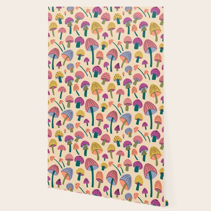 Retro Mushroom - pattern  Wallpaper Gallery Image 2