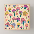 Retro Mushroom - pattern  Mini Art Print Gallery Image 1