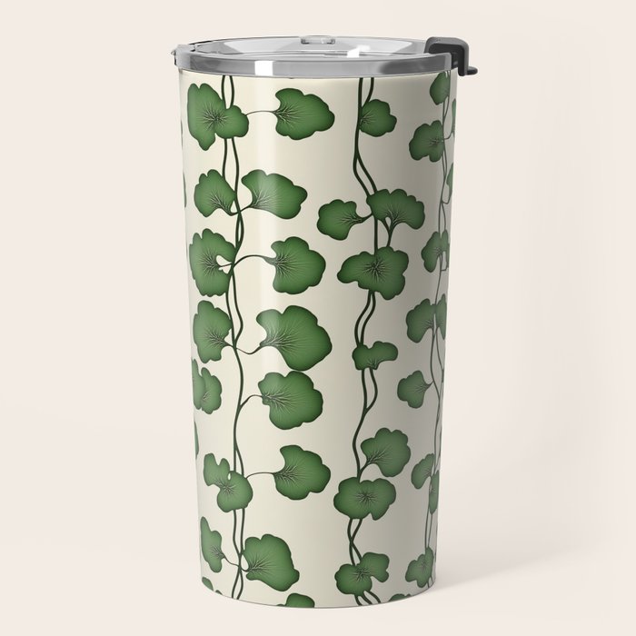 Trailing Vines Botanical Pattern Travel Mug Gallery Image 2