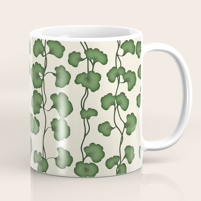 Trailing Vines Botanical Pattern Coffee Mug Gallery Image 1