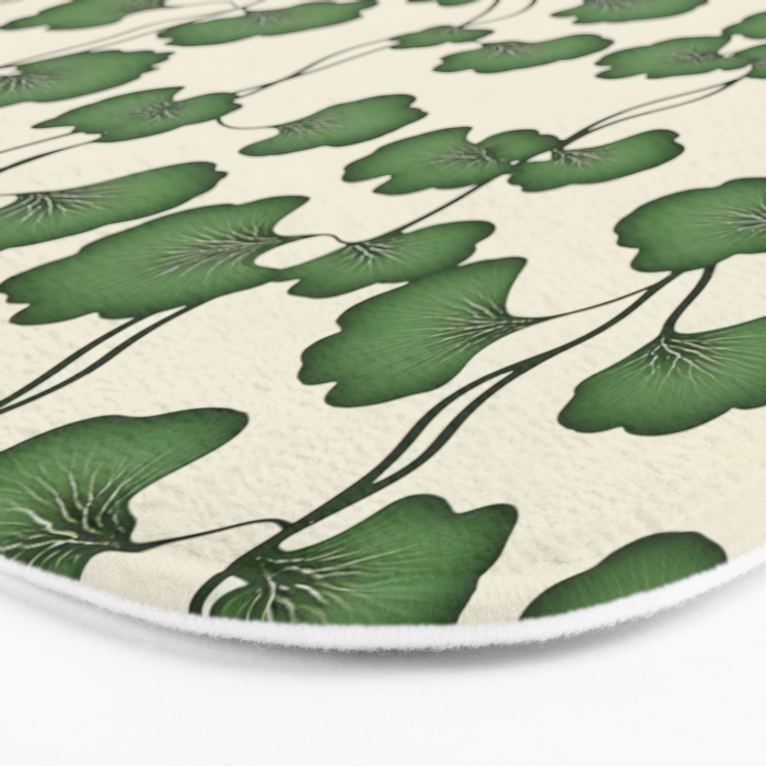 Trailing Vines Botanical Pattern Bath Mat Gallery Image 3