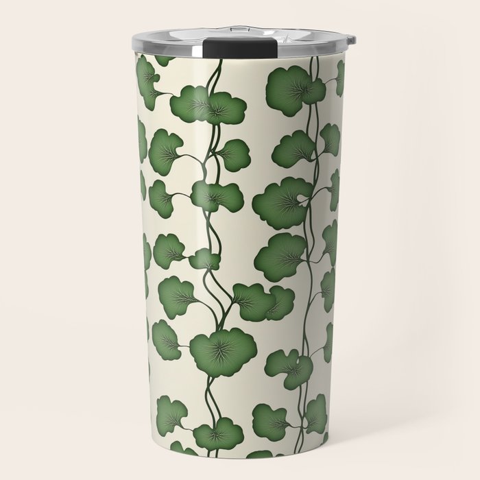 Trailing Vines Botanical Pattern Travel Mug Gallery Image 1