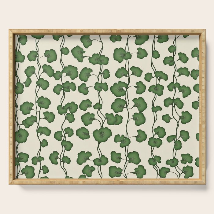 Trailing Vines Botanical Pattern Serving Tray Gallery Image 1