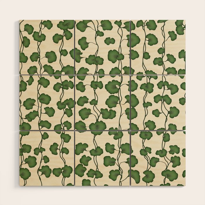 Trailing Vines Botanical Pattern Wood Wall Art Gallery Image 1