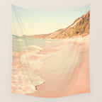 Her Mind Wandered Back and Forth With the Waves - michigan beach nature photograph Wall Tapestry Gallery Image 4