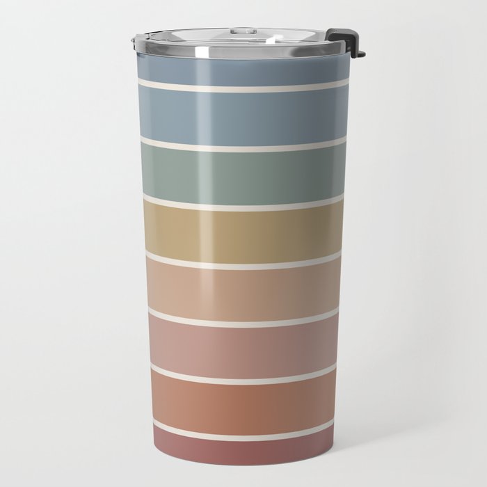 Gradient Arch XXIV Earthy Mid Century Modern Rainbow Travel Mug Gallery Image 2