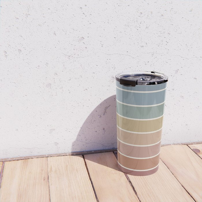 Gradient Arch XXIV Earthy Mid Century Modern Rainbow Travel Mug Gallery Image 4