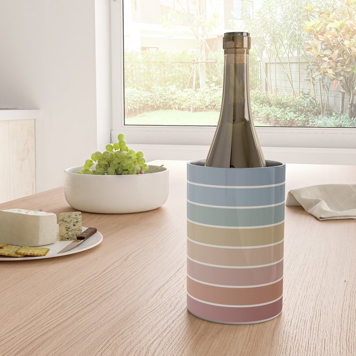 Gradient Arch XXIV Earthy Mid Century Modern Rainbow Wine Chiller Gallery Image 4