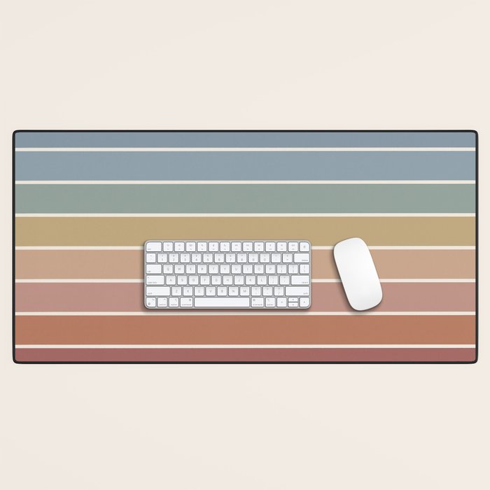 Gradient Arch XXIV Earthy Mid Century Modern Rainbow Desk Mat Gallery Image 1