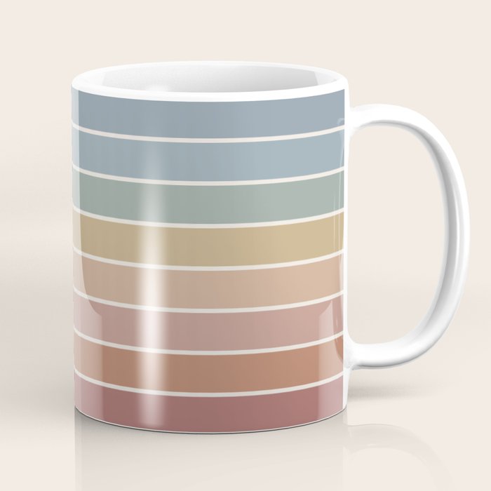 Gradient Arch XXIV Earthy Mid Century Modern Rainbow Coffee Mug Gallery Image 1