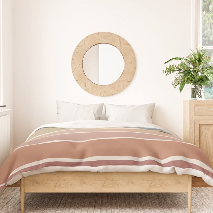 Gradient Arch XXIV Earthy Mid Century Modern Rainbow Duvet Cover Gallery Image 3