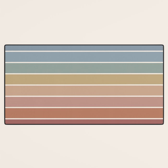 Gradient Arch XXIV Earthy Mid Century Modern Rainbow Desk Mat Gallery Image 3