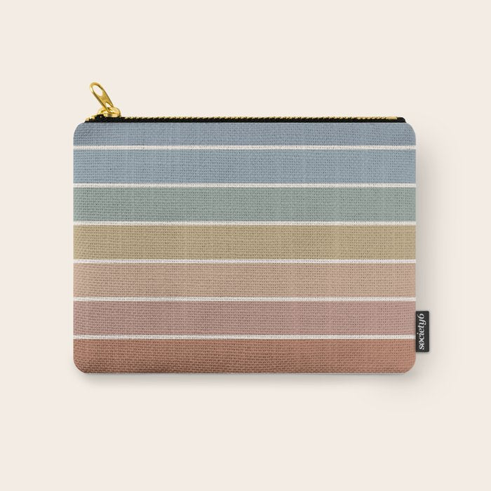 Gradient Arch XXIV Earthy Mid Century Modern Rainbow Carry All Pouch Gallery Image 1