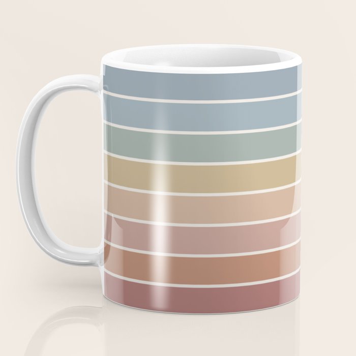 Gradient Arch XXIV Earthy Mid Century Modern Rainbow Coffee Mug Gallery Image 3