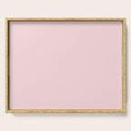 Light Bubblegum Pink Pastel Solid Serving Tray Gallery Image 1