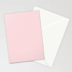 Light Bubblegum Pink Pastel Solid Stationery Card Gallery Image 2
