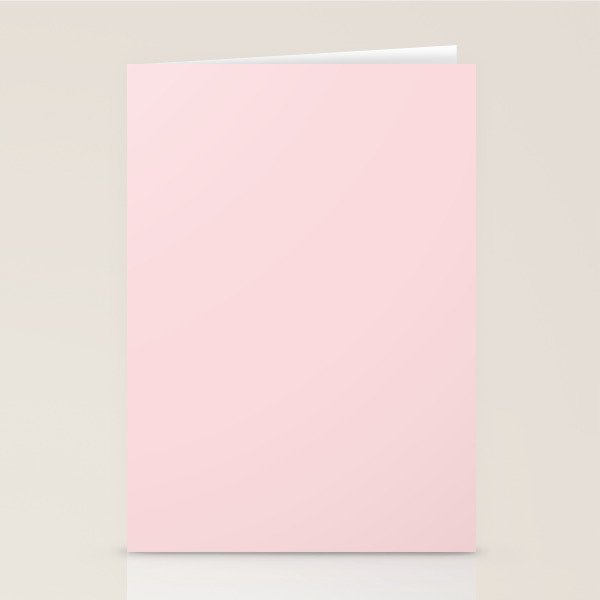Light Bubblegum Pink Pastel Solid Stationery Card Gallery Image 1