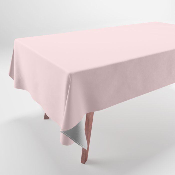 Light Bubblegum Pink Pastel Solid Tablecloth Gallery Image 1