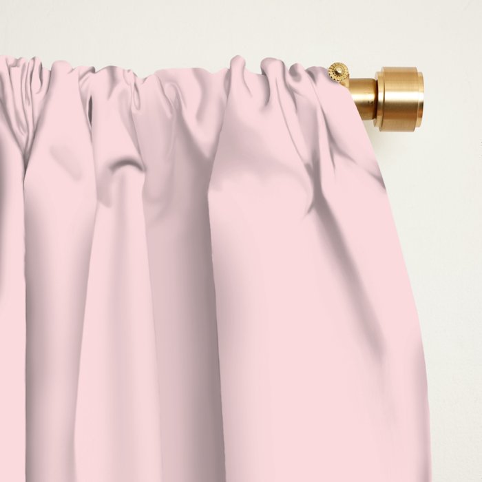 Light Bubblegum Pink Pastel Solid Window Curtain Gallery Image 2