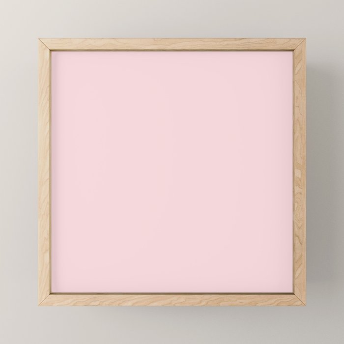 Light Bubblegum Pink Pastel Solid Mini Art Print Gallery Image 1