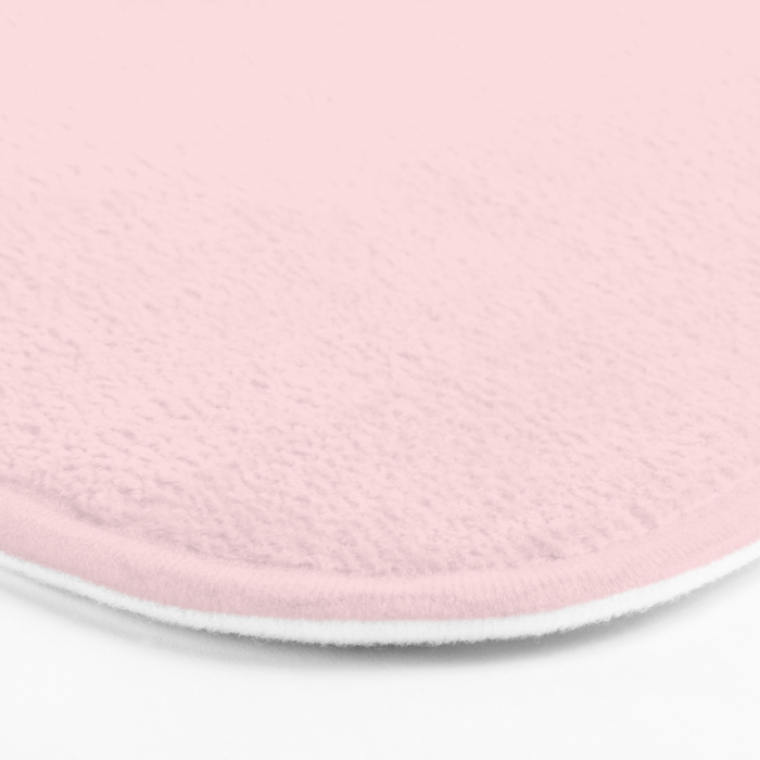 Light Bubblegum Pink Pastel Solid Bath Mat Gallery Image 3
