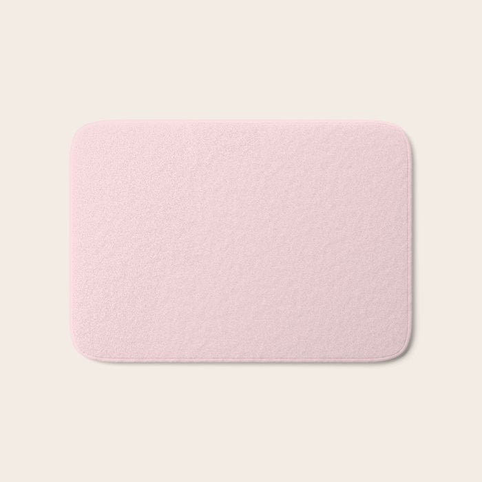 Light Bubblegum Pink Pastel Solid Bath Mat Gallery Image 1