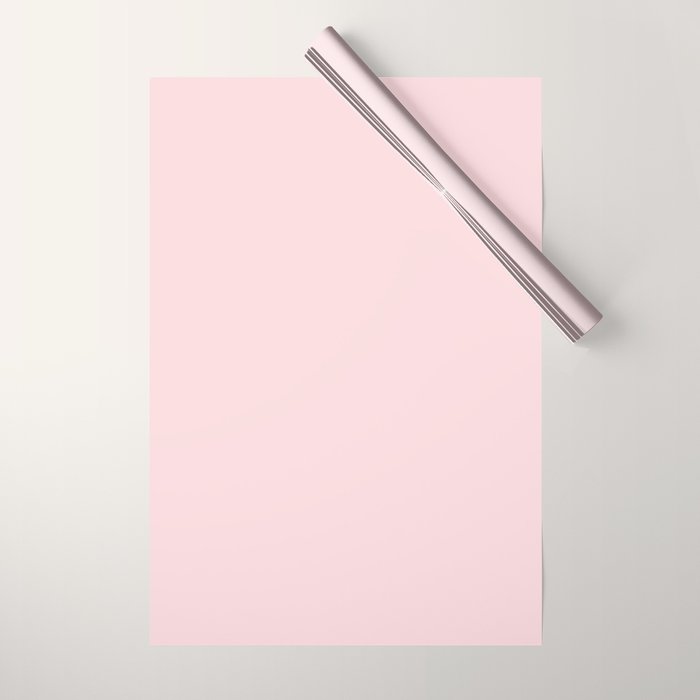Light Bubblegum Pink Pastel Solid Wrapping Paper Gallery Image 1