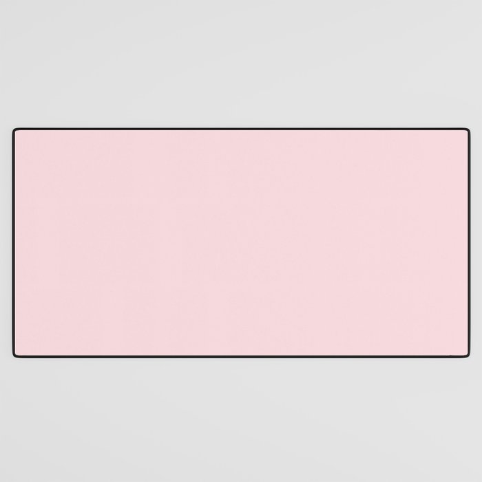 Light Bubblegum Pink Pastel Solid Desk Mat Gallery Image 3