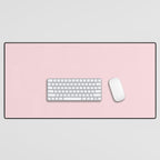 Light Bubblegum Pink Pastel Solid Desk Mat Gallery Image 1