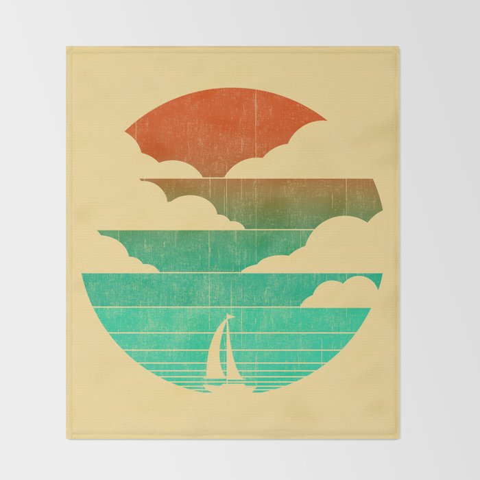 Go West (sail away in my boat) Throw Blanket Gallery Image 2