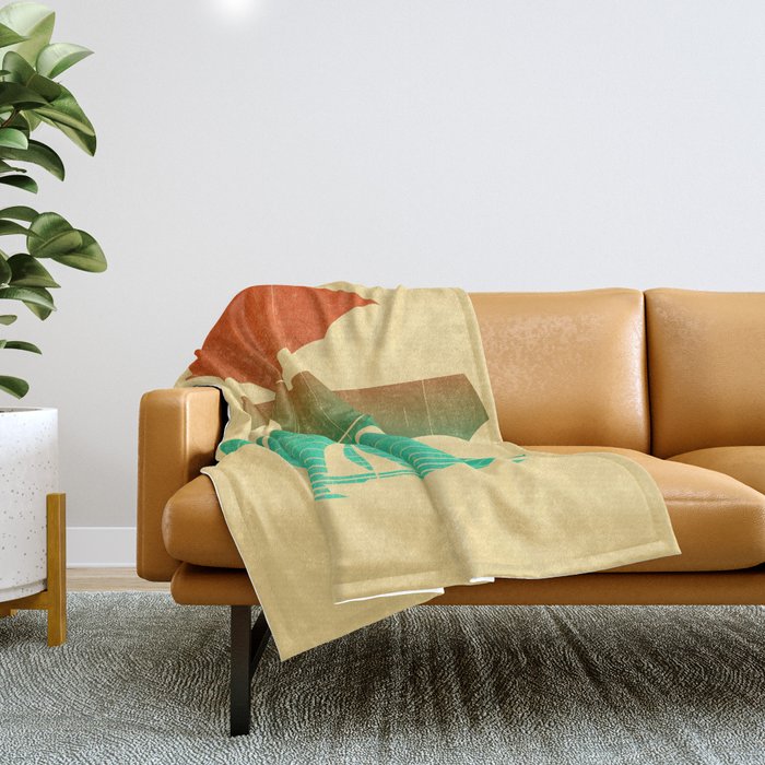 Go West (sail away in my boat) Throw Blanket Gallery Image 1