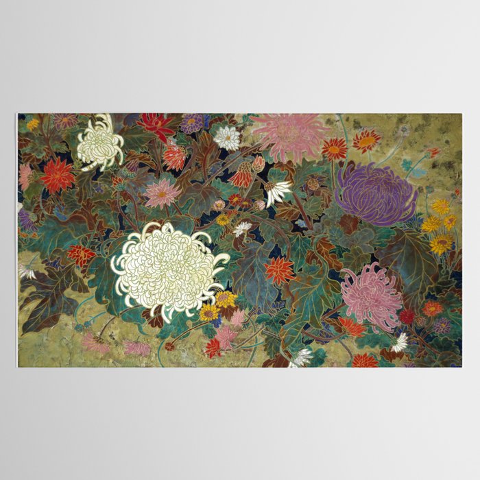 flower Japanese painting Tablecloth Gallery Image 2