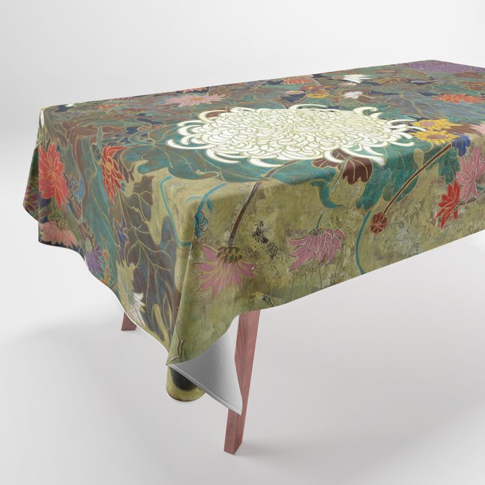 flower Japanese painting Tablecloth Gallery Image 1