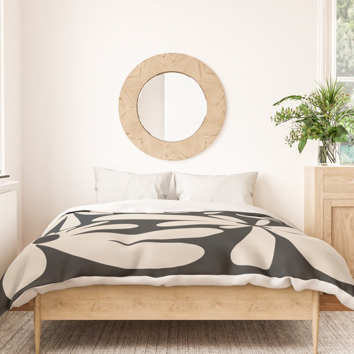 Bloom: Black & White Matisse Edition Duvet Cover Gallery Image 3