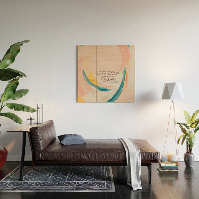 "And For Wherever You Are On The Journey Light Will Meet You There." Wood Wall Art Gallery Image 2