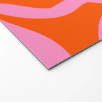 Retro Abstract Lines Orange And Pink Aesthetic Welcome Mat Gallery Image 2