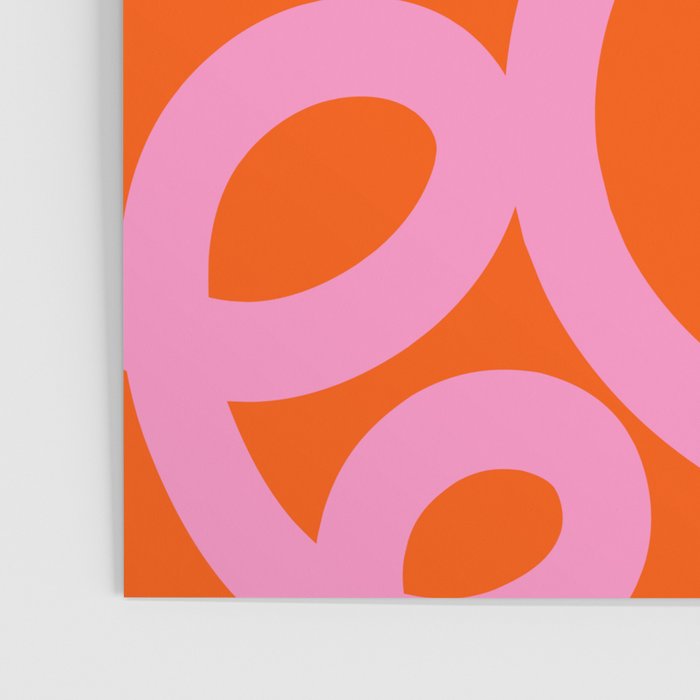 Retro Abstract Lines Orange And Pink Aesthetic Poster Gallery Image 3