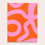 Retro Abstract Lines Orange And Pink Aesthetic Notebook Gallery Image 4