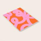 Retro Abstract Lines Orange And Pink Aesthetic Notebook Gallery Image 3