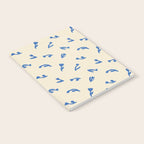 Abstract blue flower art pattern Notebook Gallery Image 2
