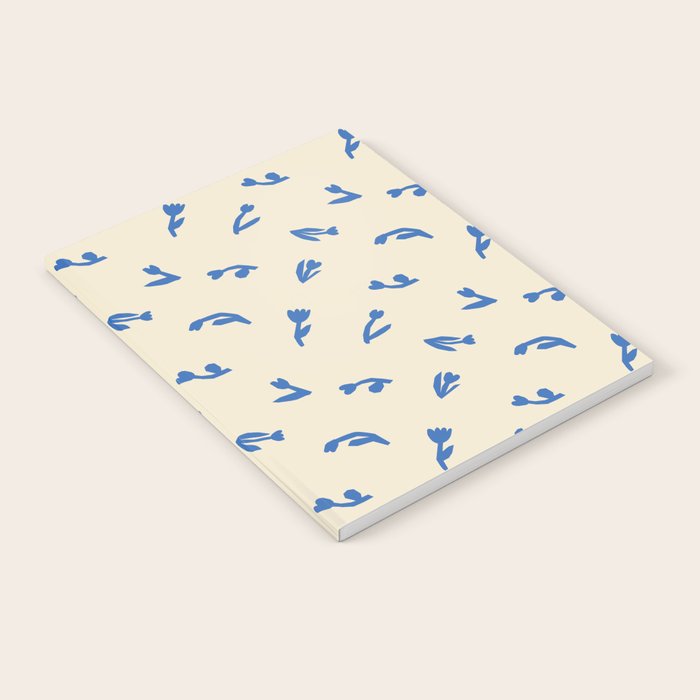 Abstract blue flower art pattern Notebook Gallery Image 2