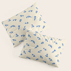 Abstract blue flower art pattern Pillow Sham Gallery Image 3