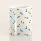 Abstract blue flower art pattern Coffee Mug Gallery Image 4