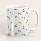 Abstract blue flower art pattern Coffee Mug Gallery Image 1