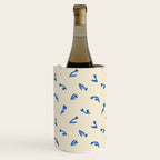 Abstract blue flower art pattern Wine Chiller Gallery Image 1